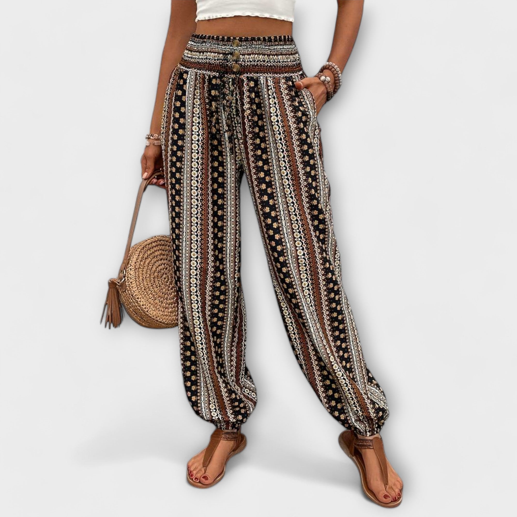 Scarlett - Pantalon avec motif ethnique