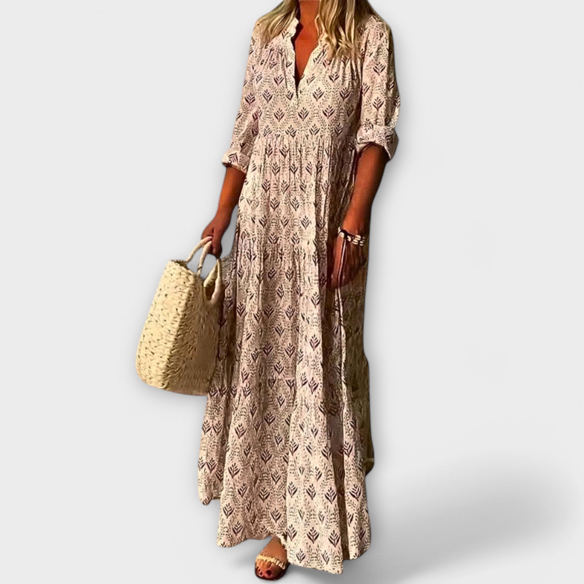 Sera - Robe maxi de printemps élégante et confortable