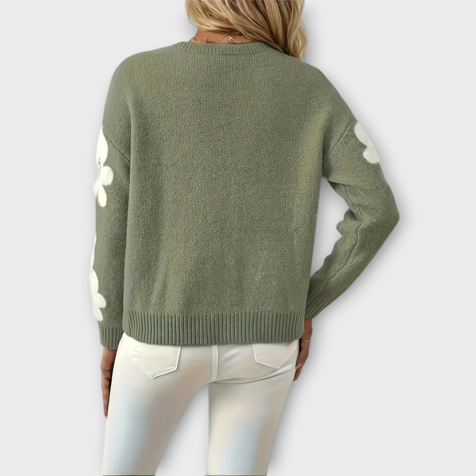 Silke - Pull en maille douce avec motif floral